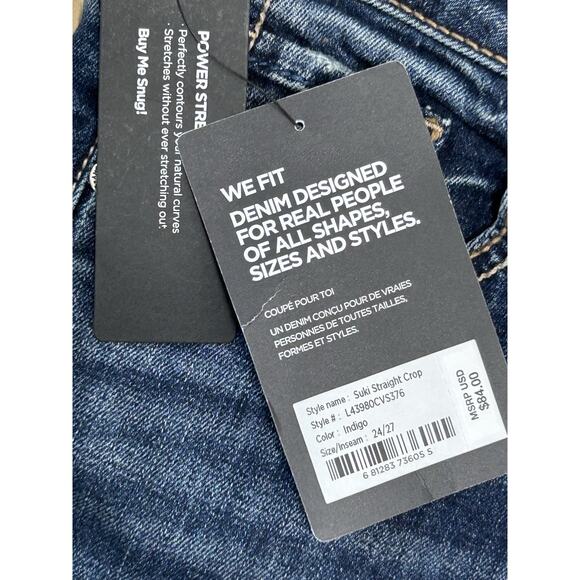 Silver Jeans Suki Mid Rise Straight Leg Jeans Medium Wash size 24x27 New W Tags. - Picture 4 of 15